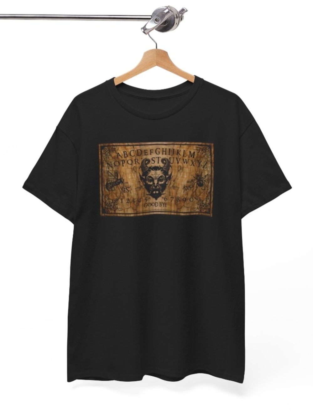 Black Graphic Ouija Skull Tee